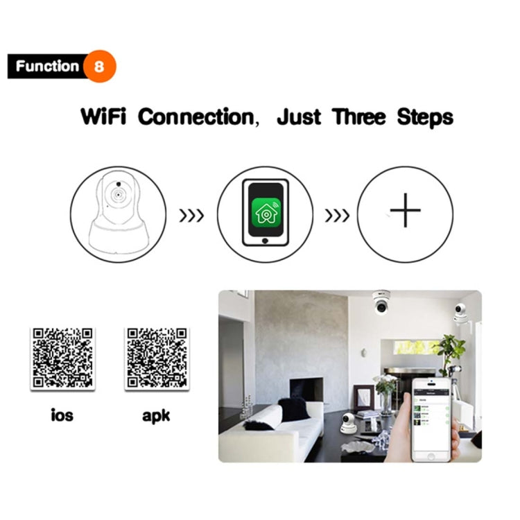 Anpwoo YT002 Ingenic T10 720P HD WiFi IP Camera with 11 PCS Infrared LEDs, Support Motion Detection & Night Vision & TF Card(Max 64GB), YT002 Anpwoo YT002 Ingenic T10 720P HD WiFi IP Camera with 11 PCS Infrared LEDs, Support Motion Detection & Night Vision & TF Card(Max 64GB), YT002